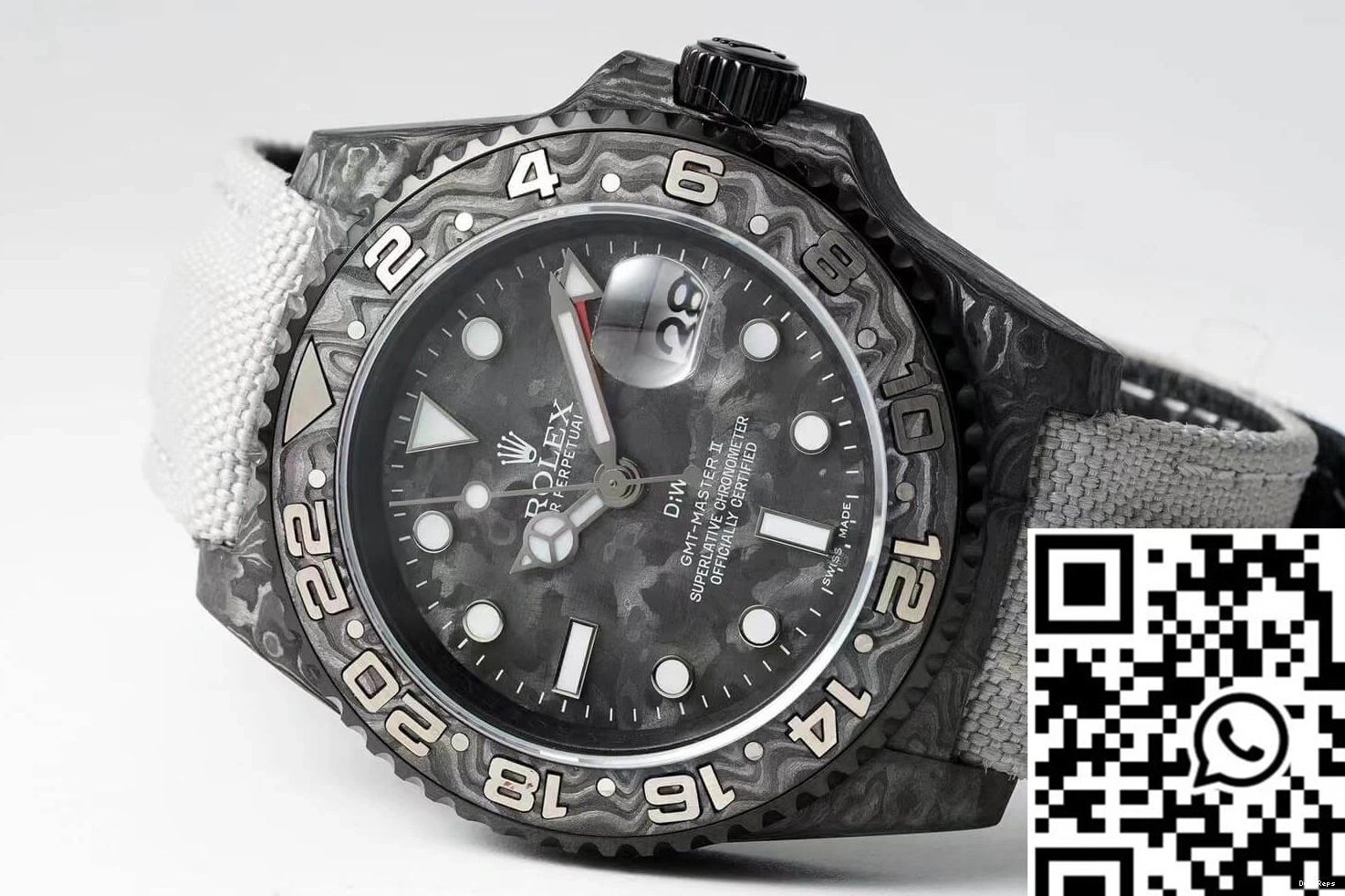 Fiber II Carbon Strap Dial Rolex GMT-MASTER Diw Fabric 0819
